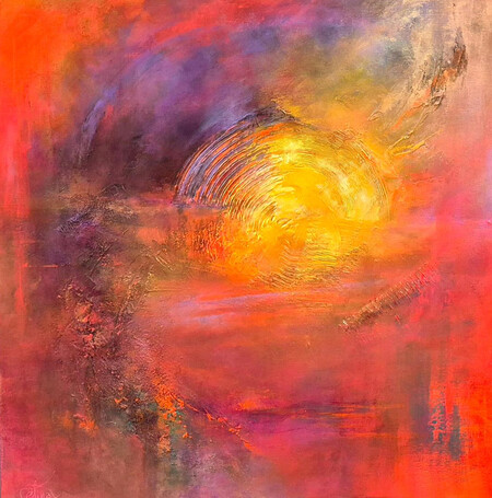 "Temp&ecirc;te Solaire" - 70 x 70 cm - C&eacute;lina &copy; - DISPONIBLE