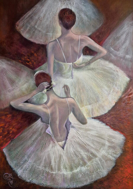 "Quand le Rideau Tombe" - 92 x 65 cm - C&eacute;lina &copy; - DISPONIBLE