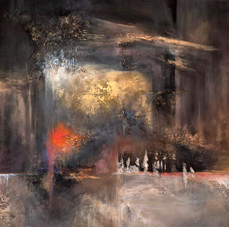 "Introspection" - 80 x 80 cm - C&eacute;lina &copy; - DISPONIBLE